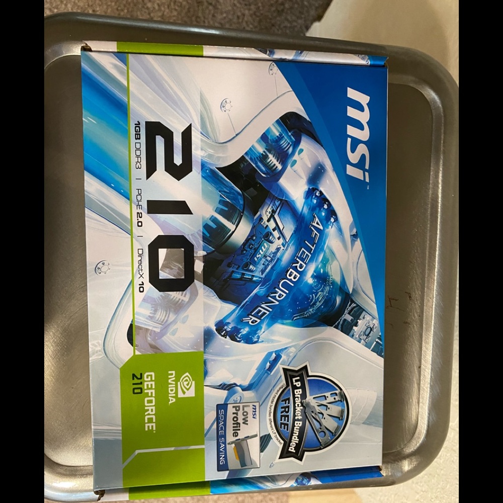new msi  210 afterburner w/ LP bracket bundle